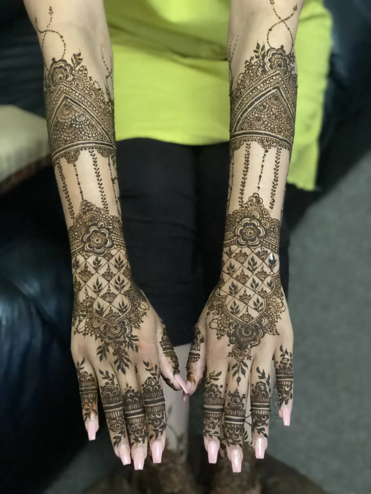 Bridal henna hand detail
