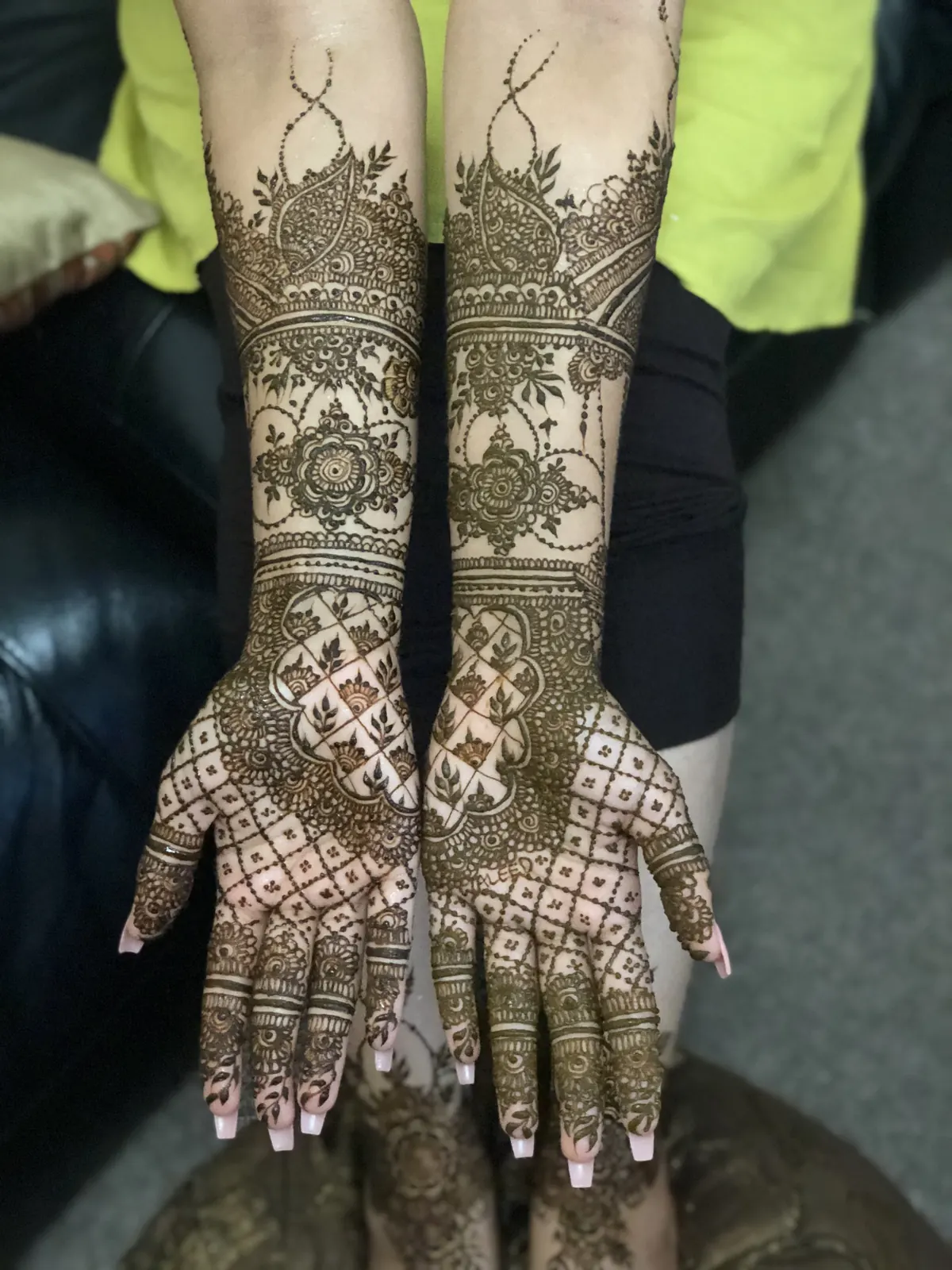 Bridal mehndi arm detail