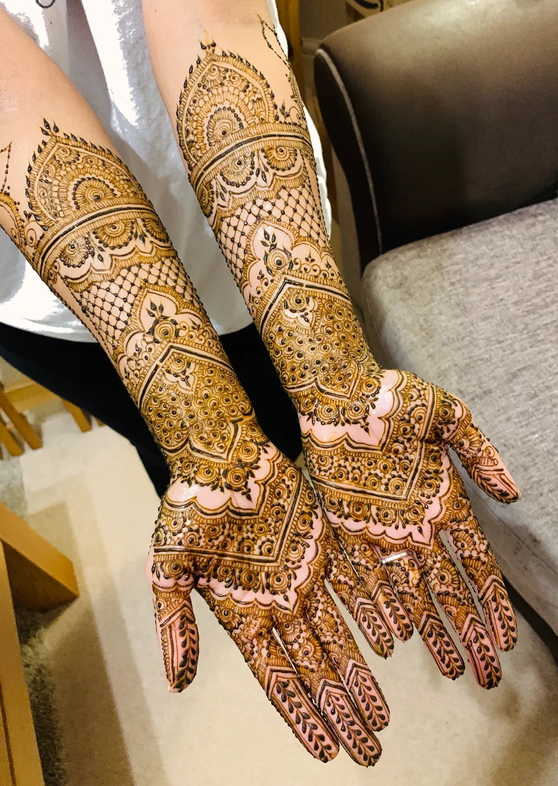 Bridal henna back design