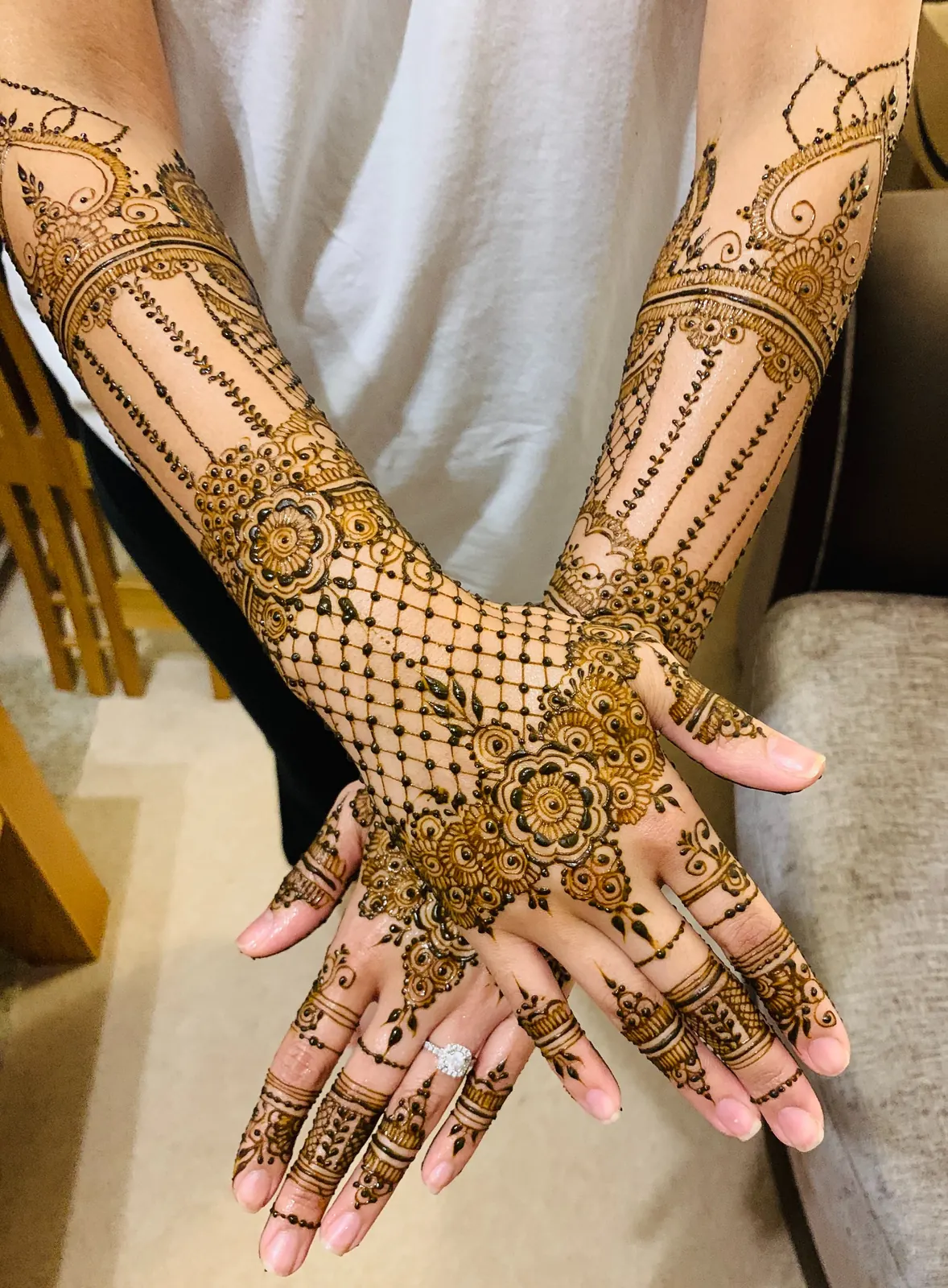 Bridal henna front design