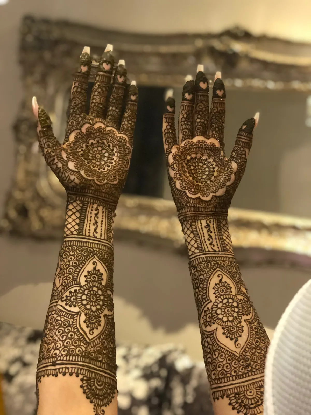 Bridal henna intricate pattern