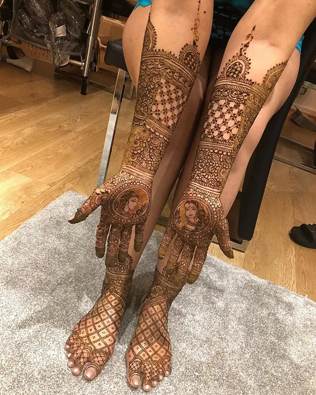 Traditional Indian bridal mehndi