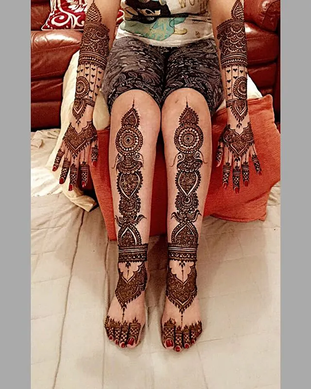 Indian bridal henna design