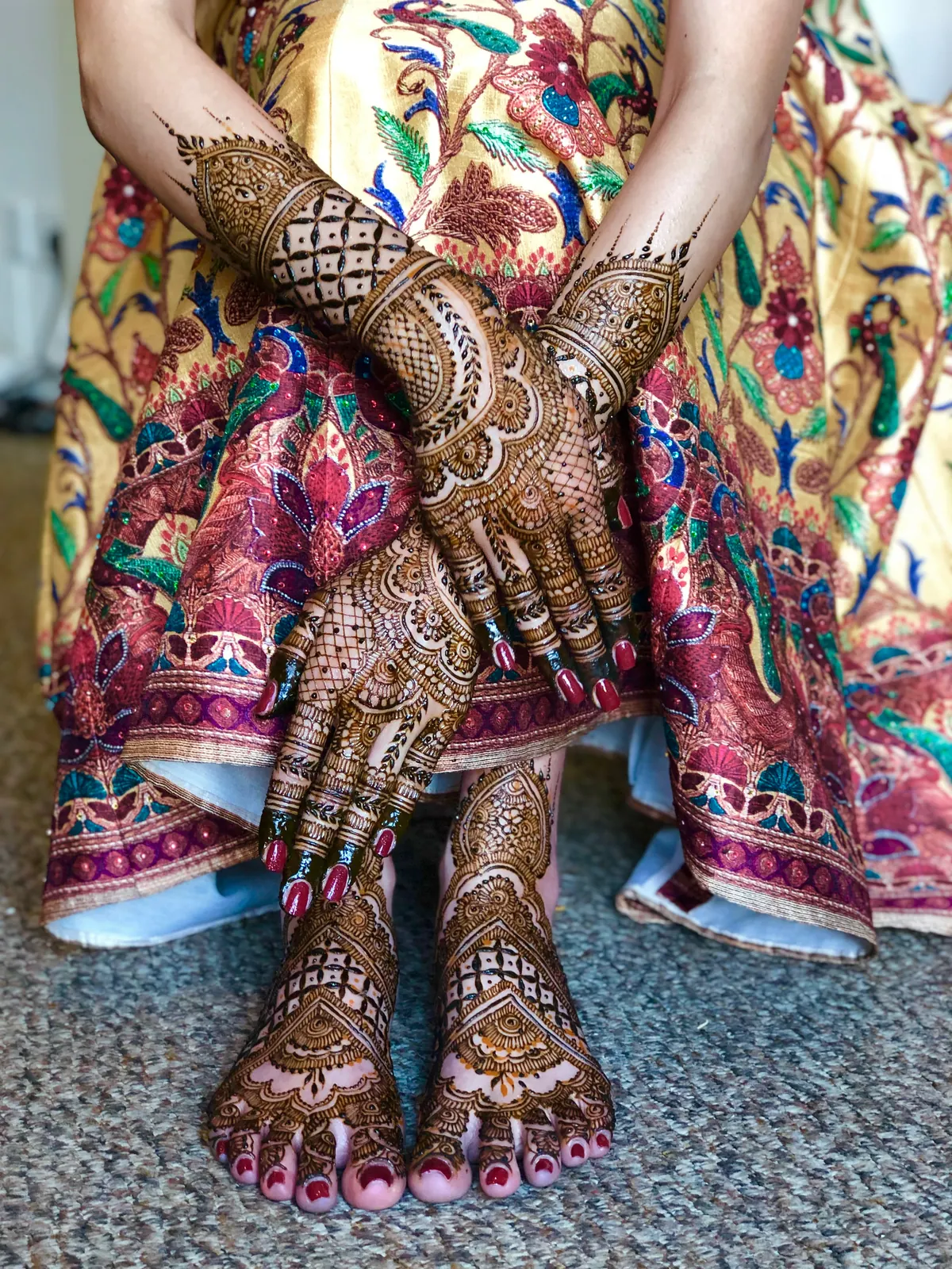 Punjabi bride wedding henna