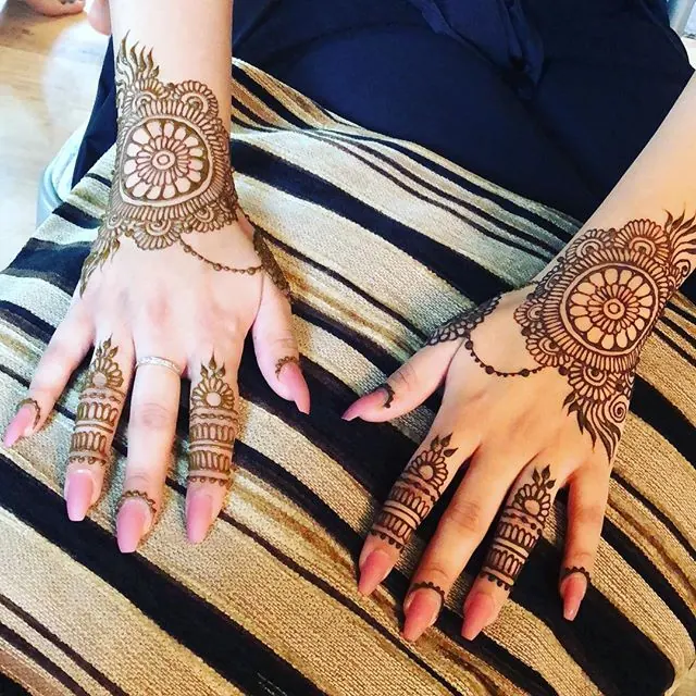 Henna hands design
